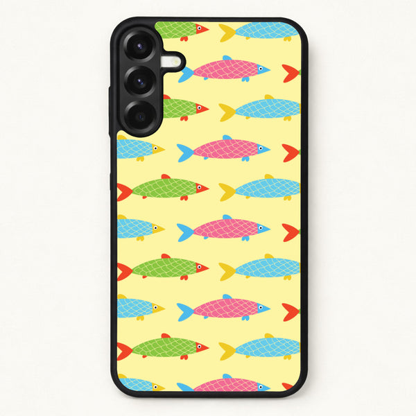 Colourful Cartoon Fish Pattern Phone Case for Galaxy A57