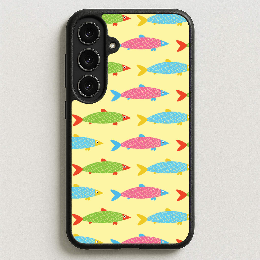 Colourful Cartoon Fish Pattern Phone Case for Galaxy S25FE