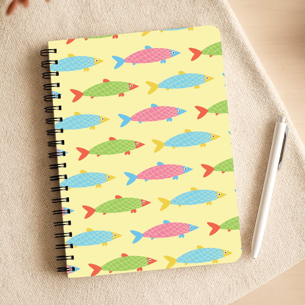 Colourful Cartoon Fish Pattern Notepad