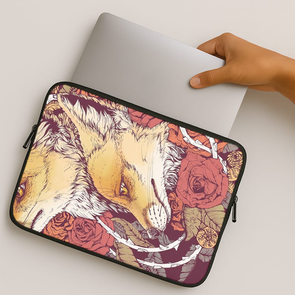 Red Fox Bloom MacBook Case