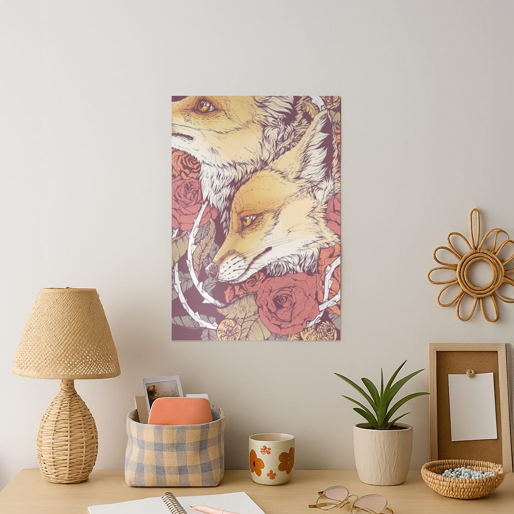 Red Fox Bloom Art Print