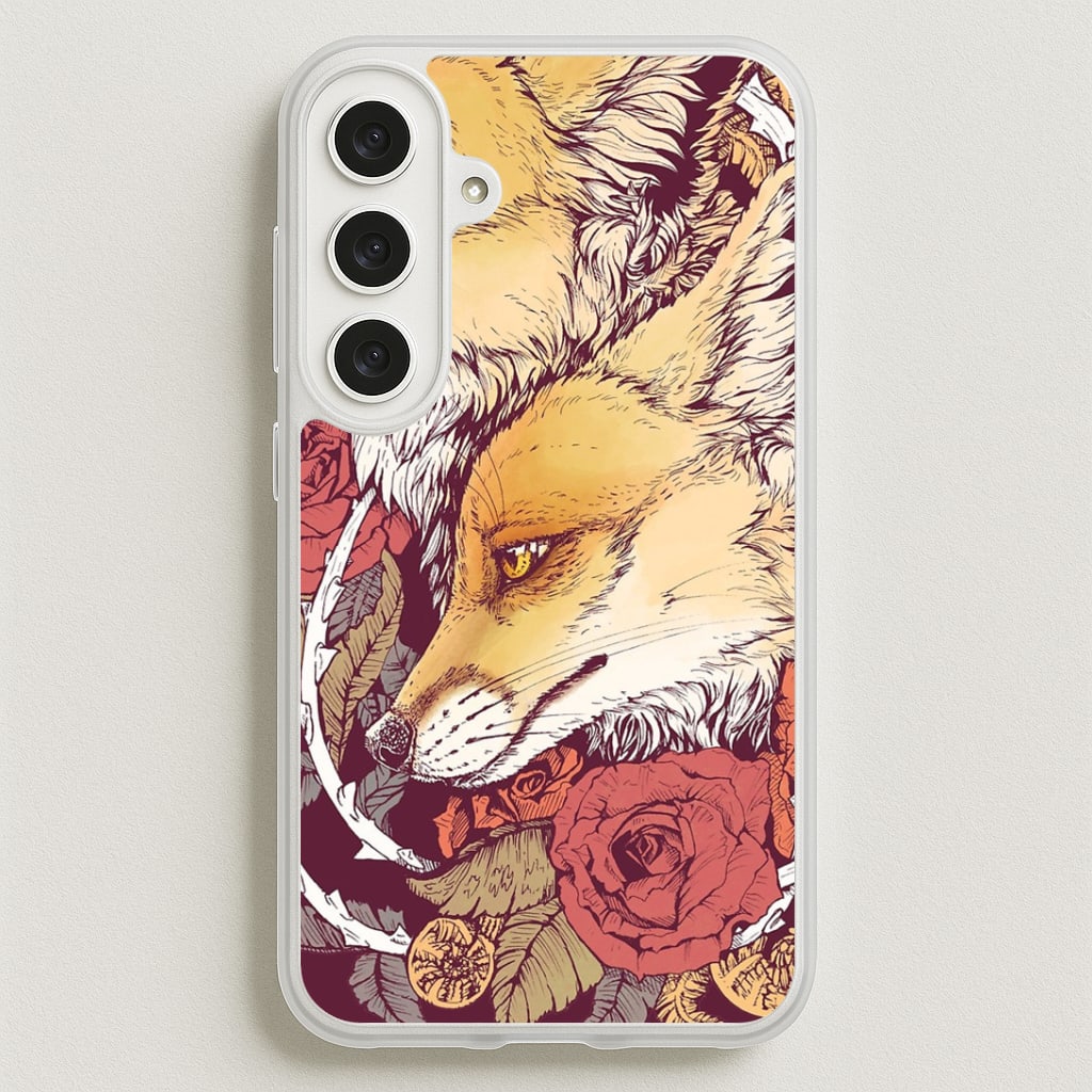 Red Fox Bloom Phone Case for Galaxy S25FE