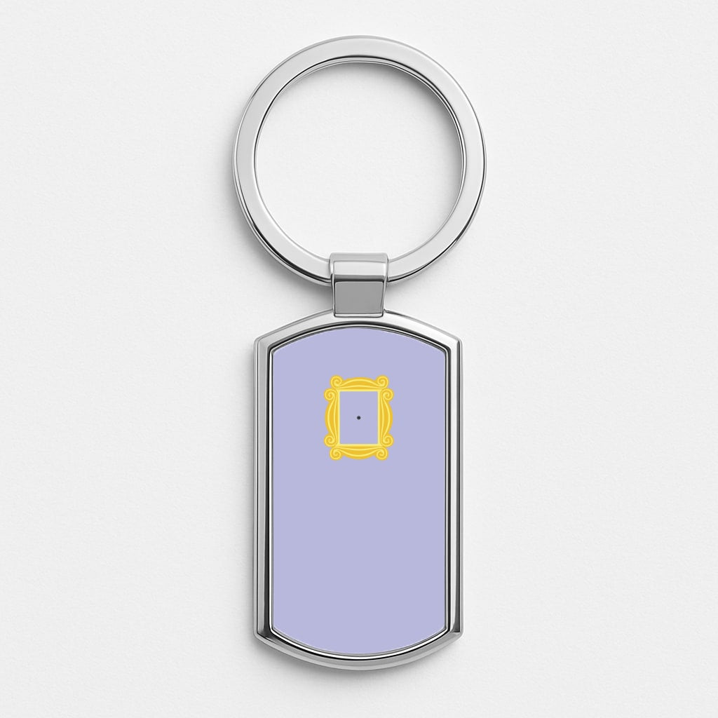 The Door Peephole Silver Keyring