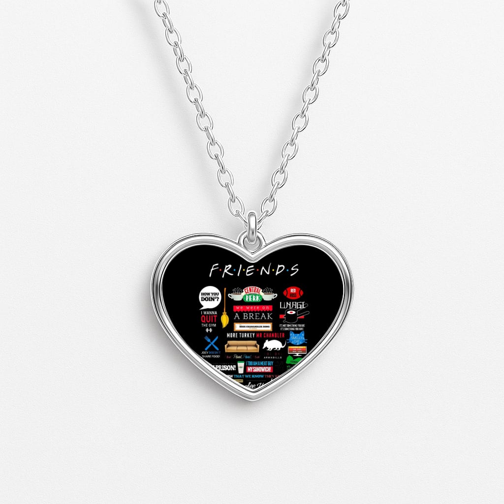 All The Quotes Heart Necklace