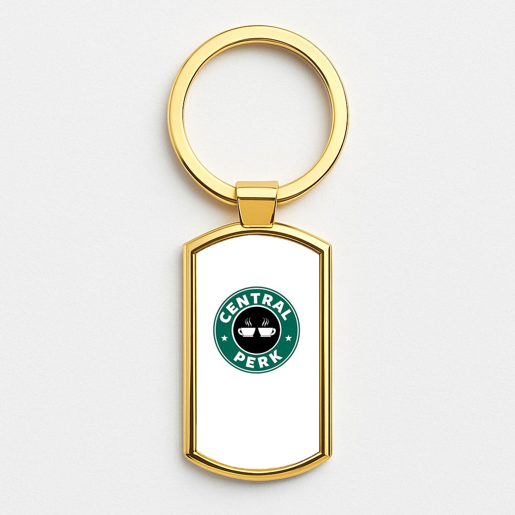 Central Perk - Coffee Logo Gold Keyring