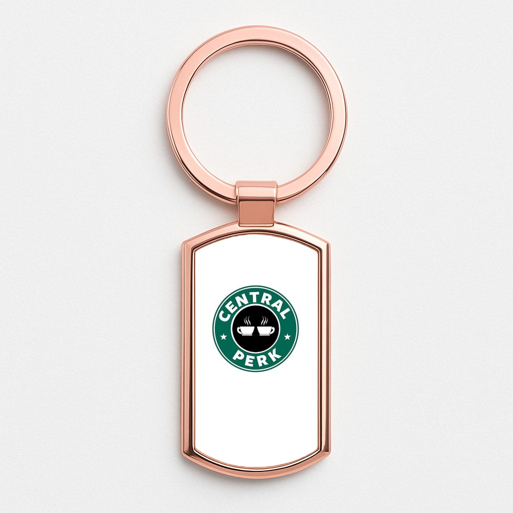 Central Perk - Coffee Logo Rose Gold Keyring