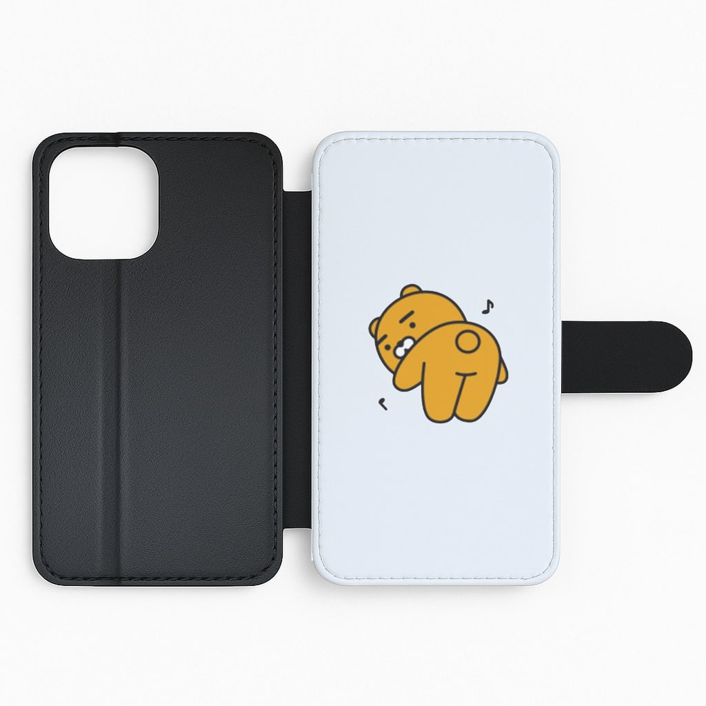 Anime Bear Bum Flip Wallet Phone Case