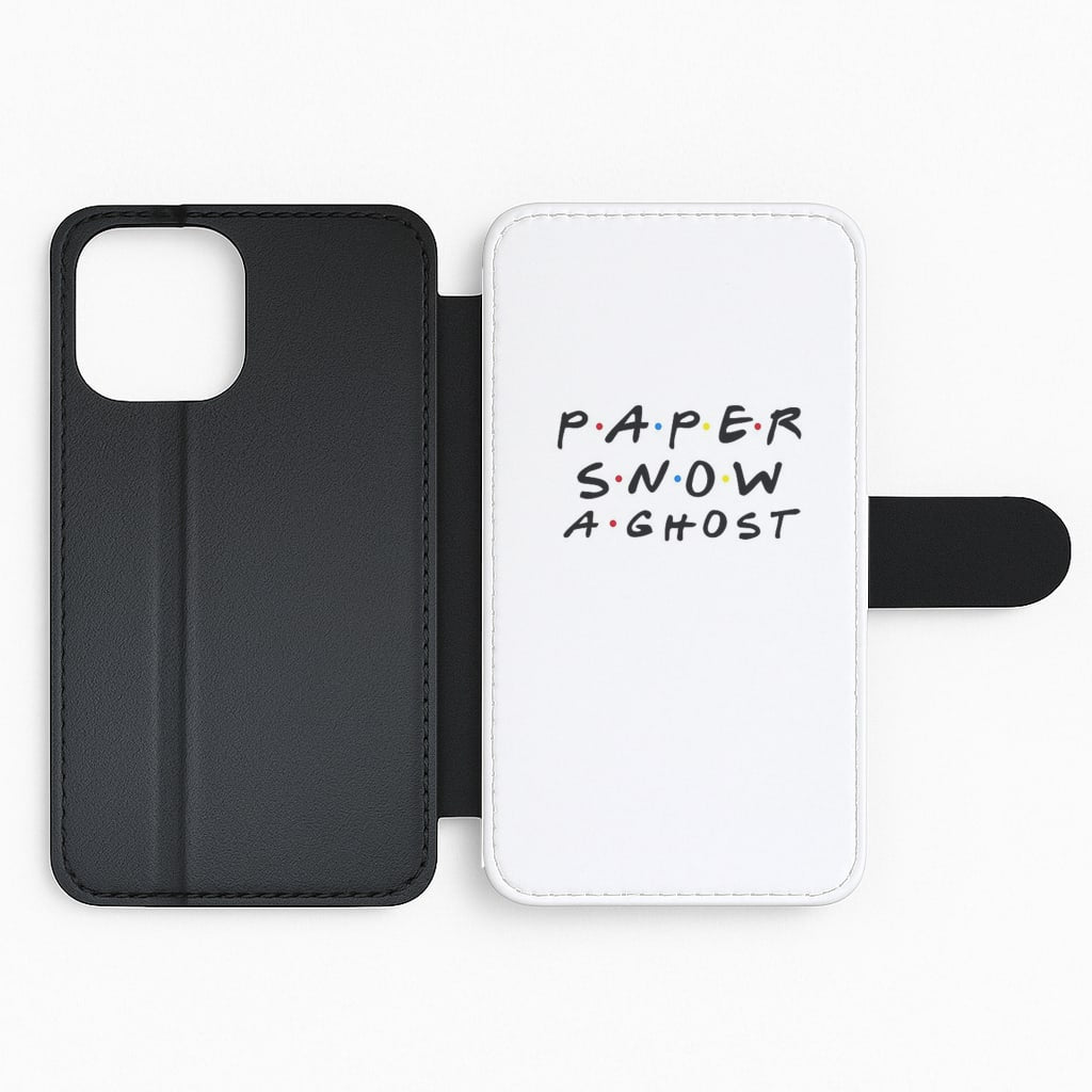 Paper, Snow, A GHOST - Friends Flip Wallet Phone Case