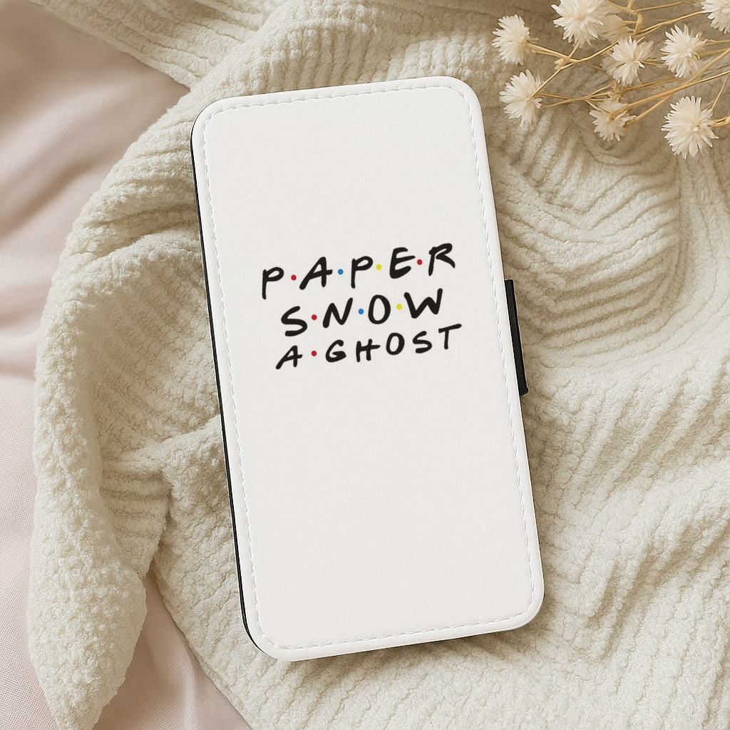 Paper, Snow, A GHOST - Friends Flip Wallet Phone Case
