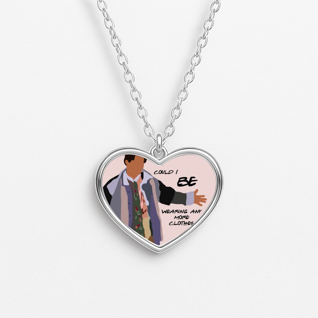 Could I Be Wearing Any More Clothes Heart Necklace