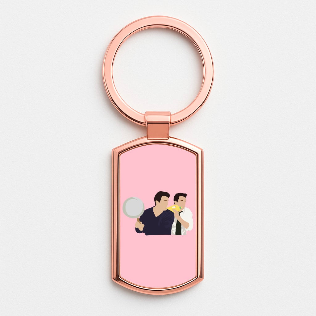 Saucepan Rose Gold Keyring