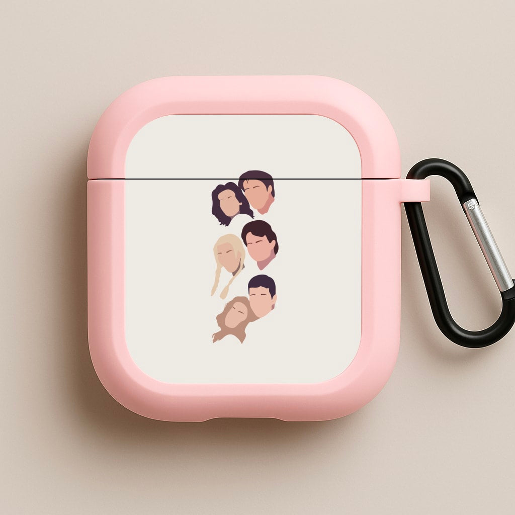 Cast Faces Pink AirPods Case