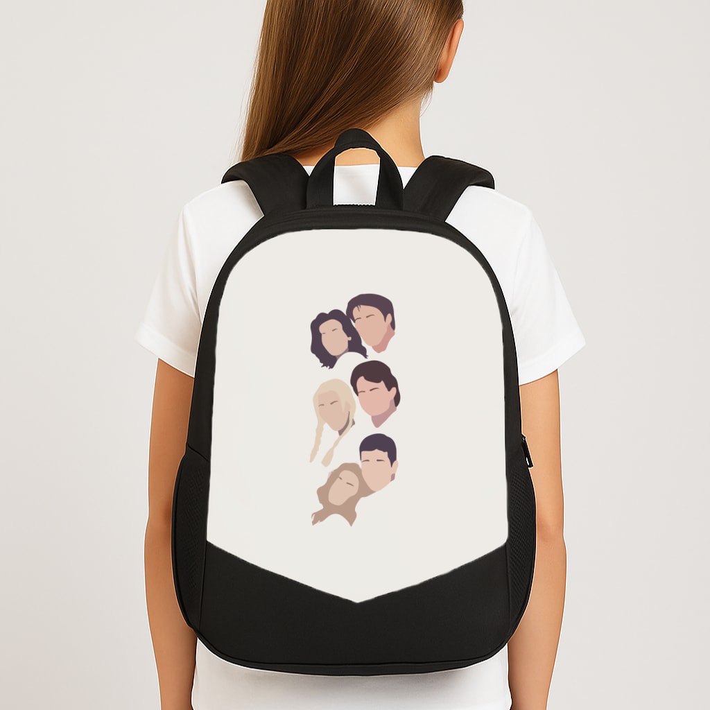 Cast Faces Large School Bag