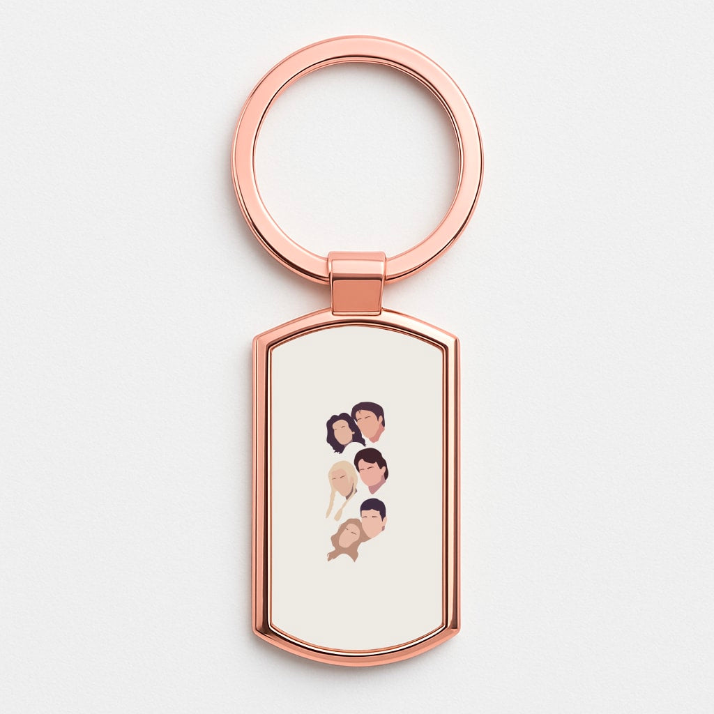 Cast Faces Rose Gold Keyring