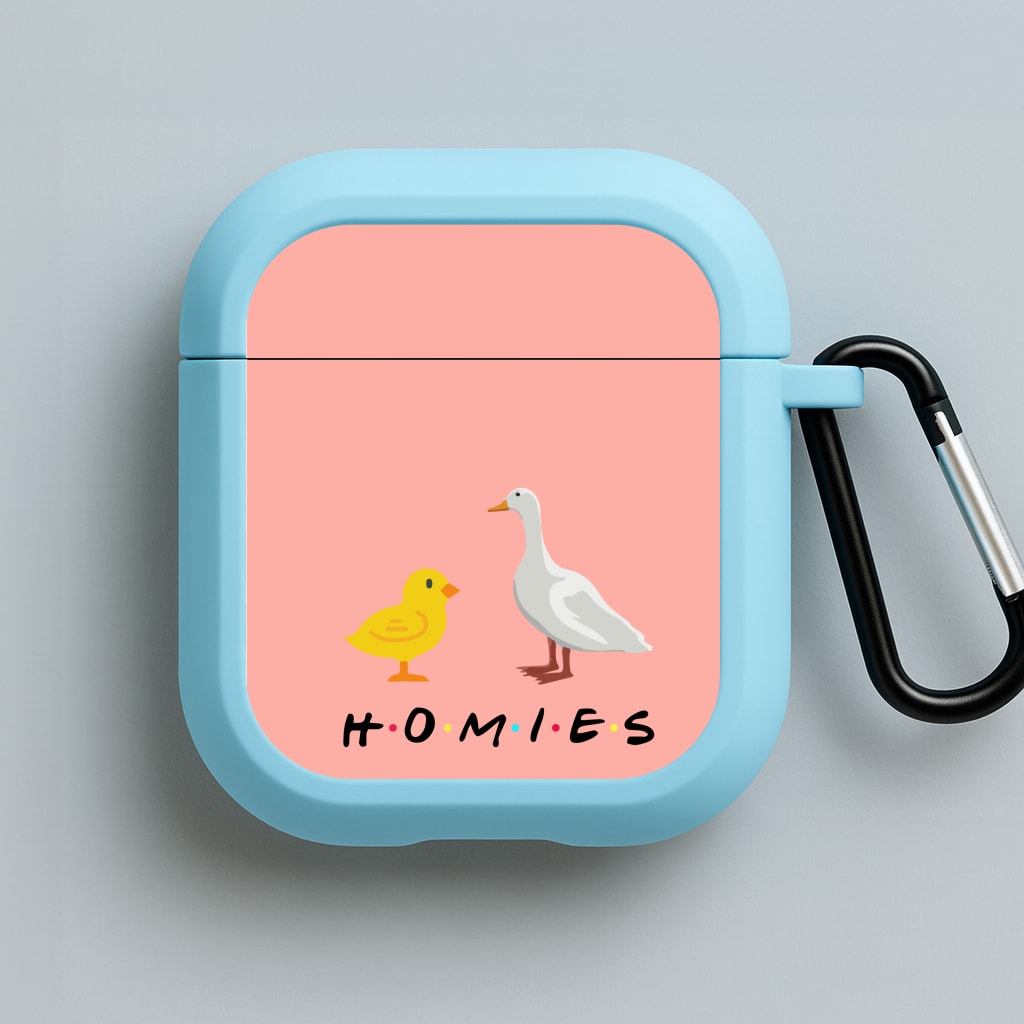 Homies Chick And Duck Blue AirPods Case