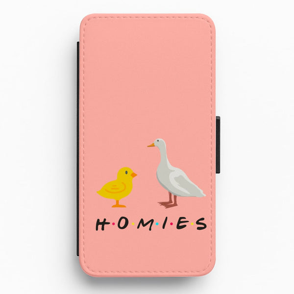 Homies Chick And Duck Flip / Wallet Phone Case