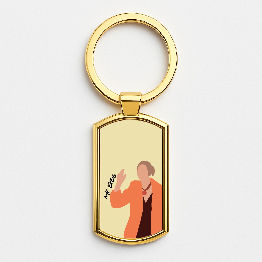 My Eyes Gold Keyring
