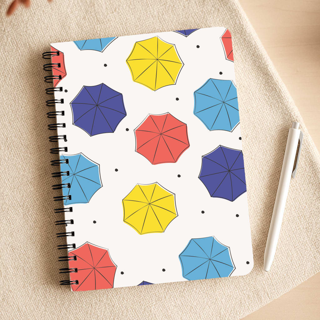 Colourful Umbrellas Pattern Notepad