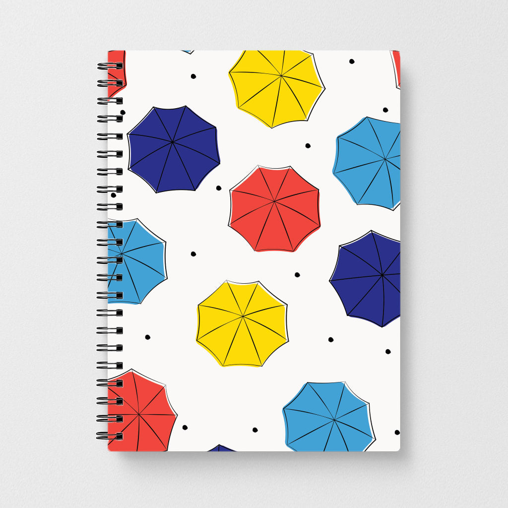 Colourful Umbrellas Pattern Notebook