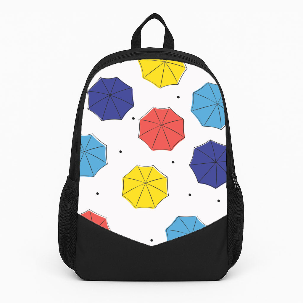 Colourful Umbrellas Pattern Large Backpack