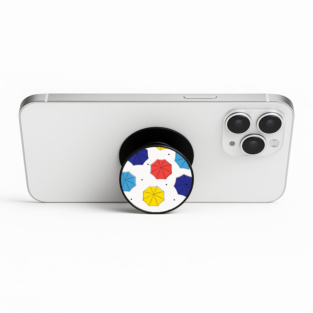 Colourful Umbrellas Pattern Phone Stand