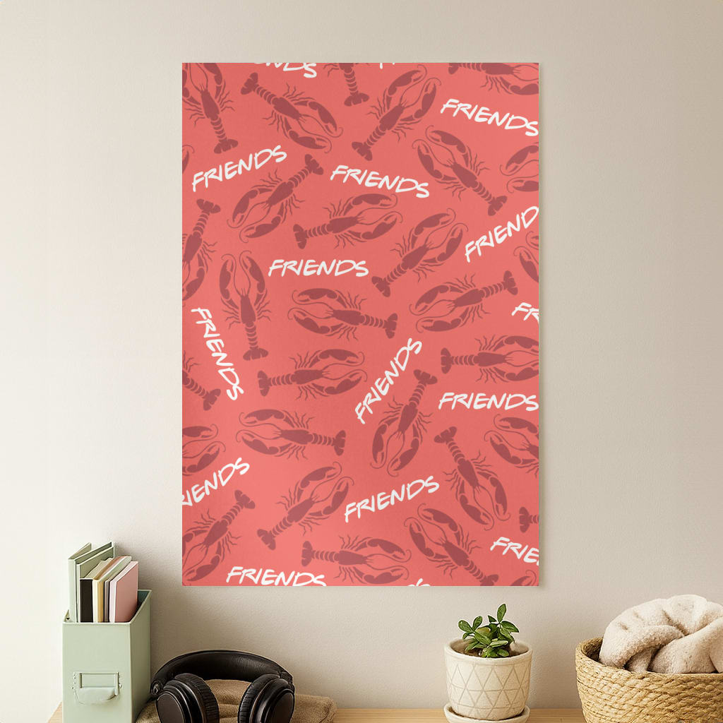 Sitcom Red Lobsters Pattern Poster