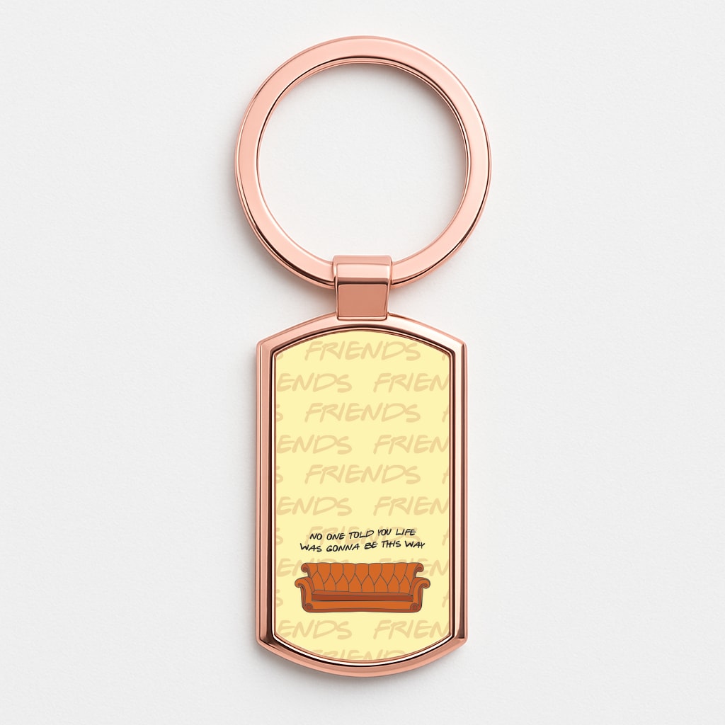 No One Told You Pattern Rose Gold Keyring