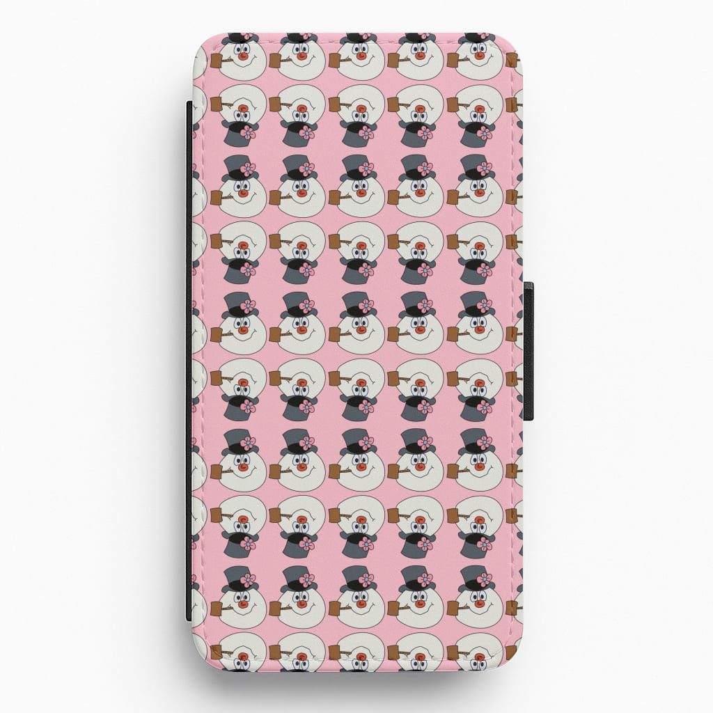 Pattern - Snowman Flip / Wallet Phone Case