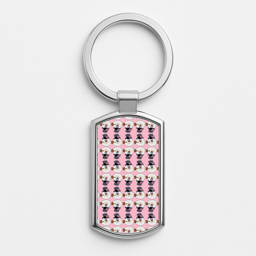 Pattern - Snowman Luxury Keyring