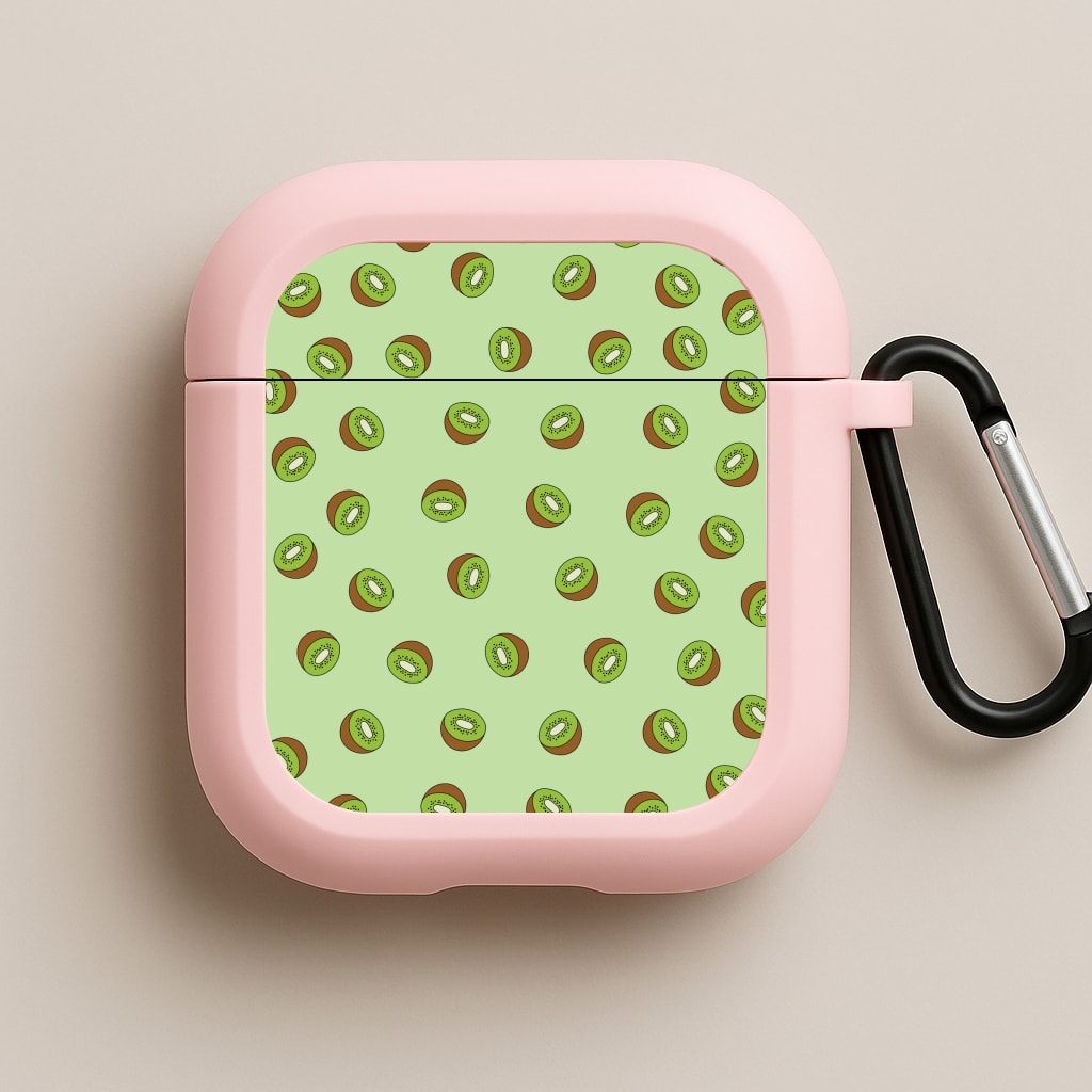 Kiwis - Fruit Patterns Pink AirPods Case