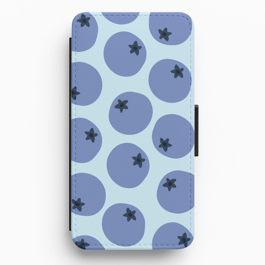 Blueberries - Fruit Patterns Flip / Wallet Phone Case