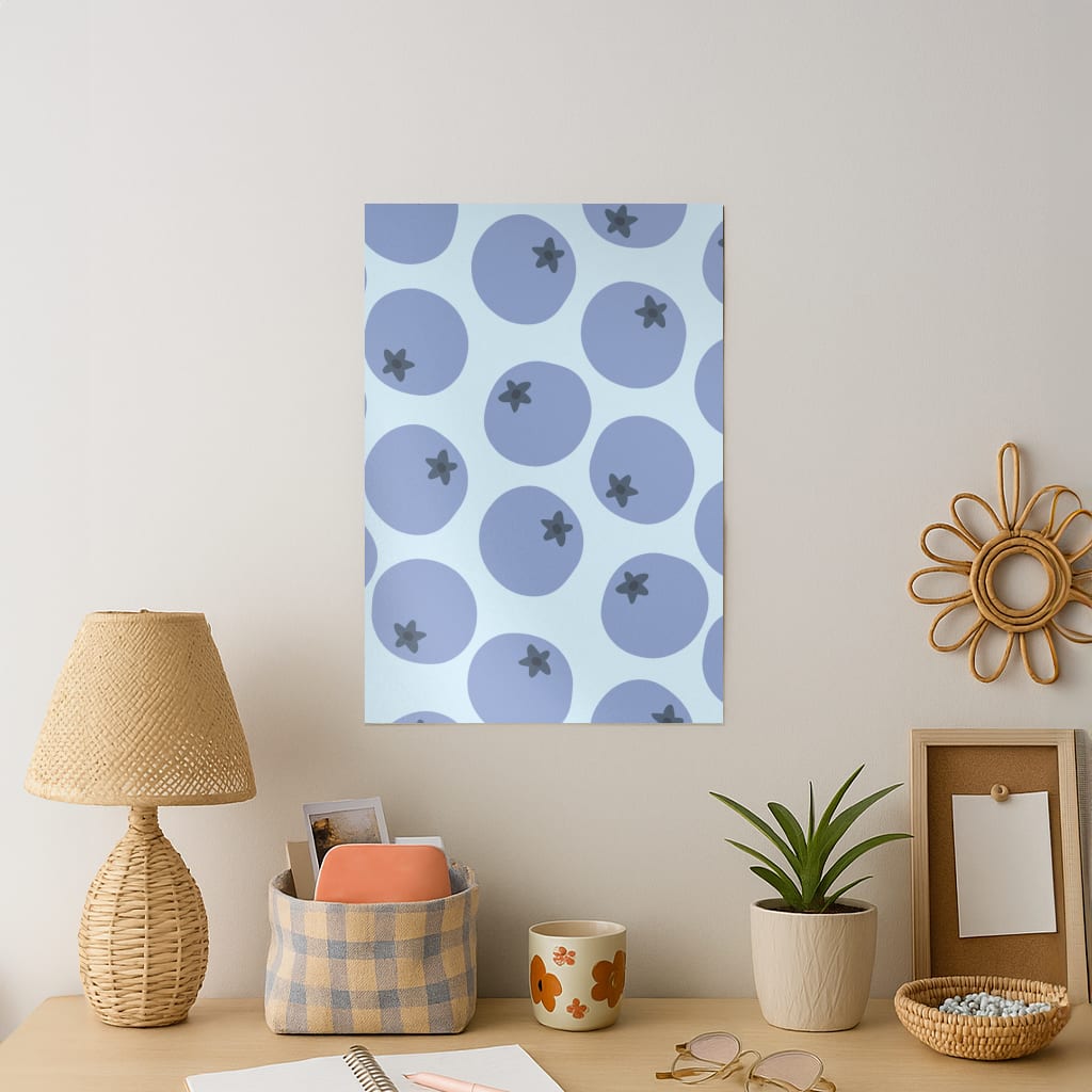 Blueberries - Fruit Patterns Art Print