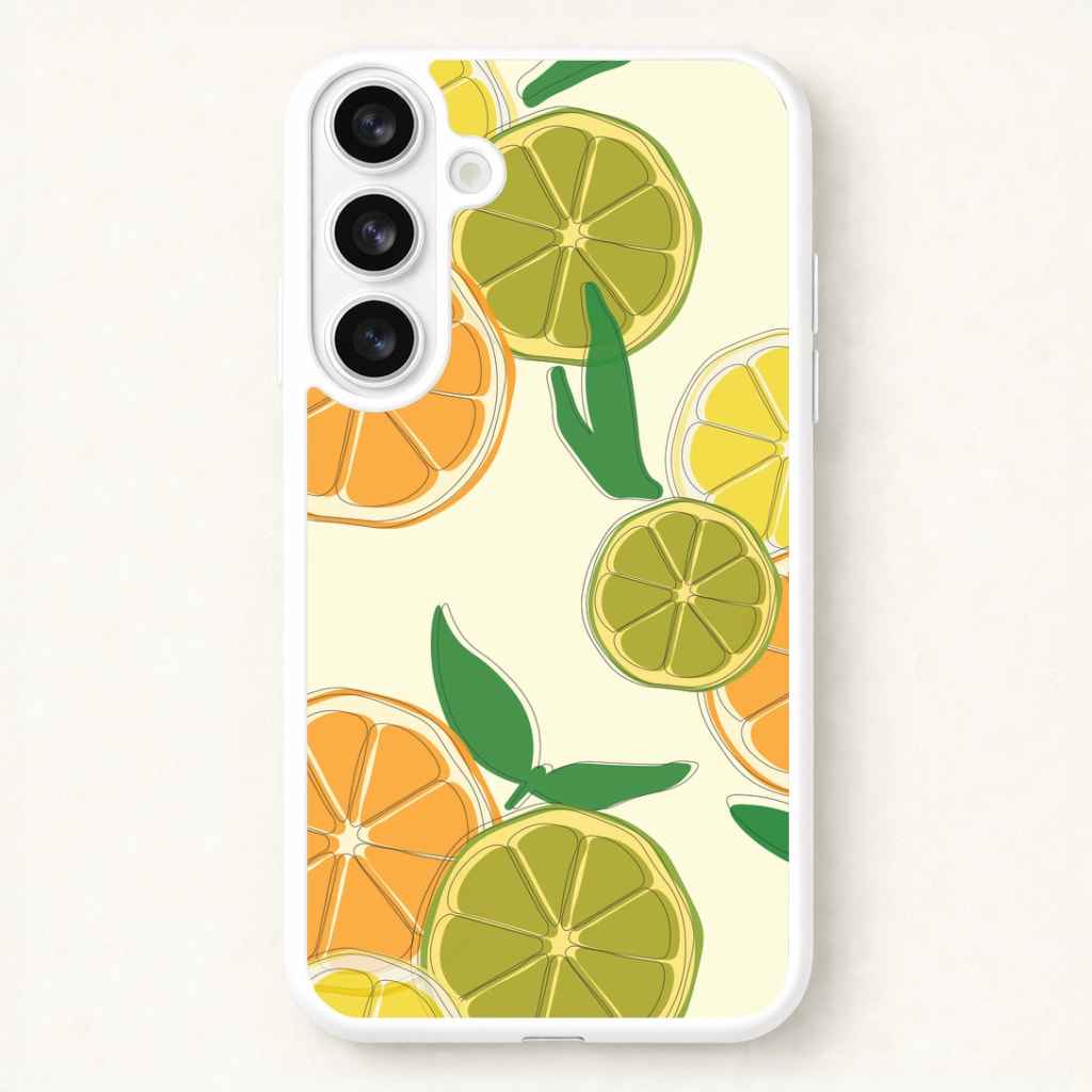 Oranges, Leomns And Limes - Fruit Patterns Phone Case for Galaxy S26 Plus