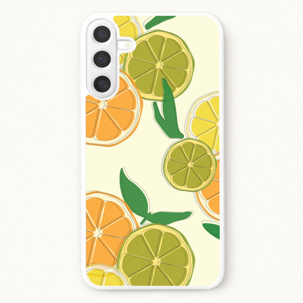 Oranges, Leomns And Limes - Fruit Patterns Phone Case for Galaxy A57