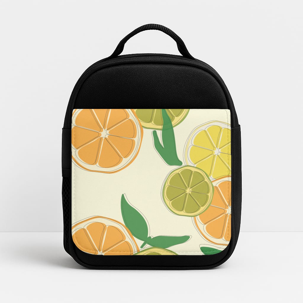 Oranges, Leomns And Limes - Fruit Patterns Insulated Lunchbox