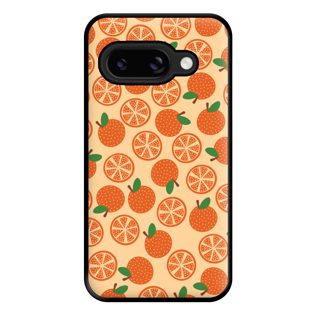 Textured Oranges Pattern Phone Case for Google Pixel 8a