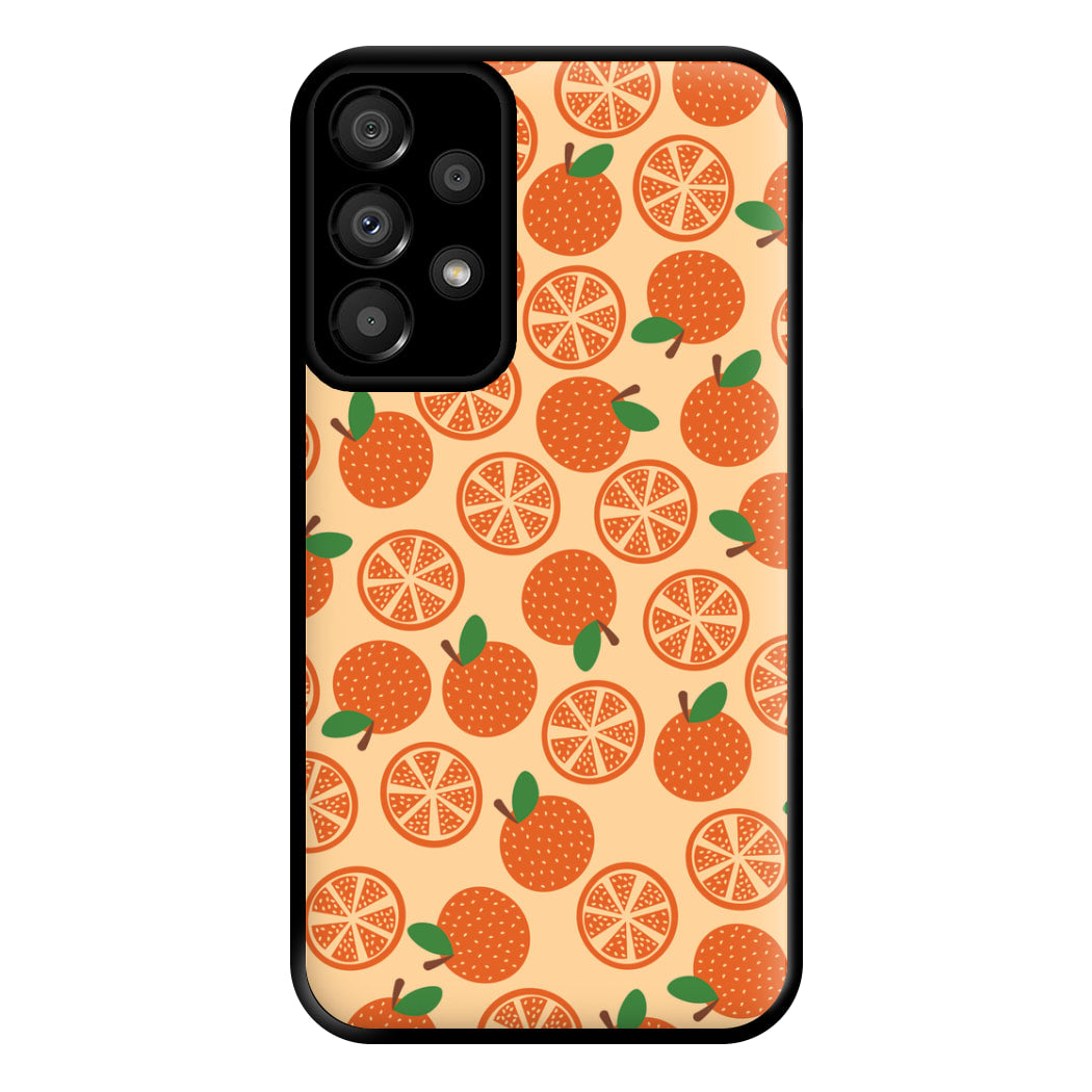 Textured Oranges Pattern Phone Case for Galaxy A33