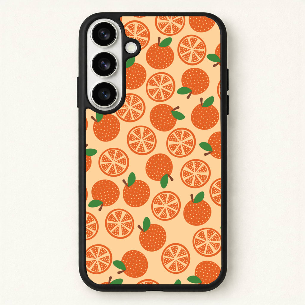 Textured Oranges Pattern Phone Case for Galaxy S26