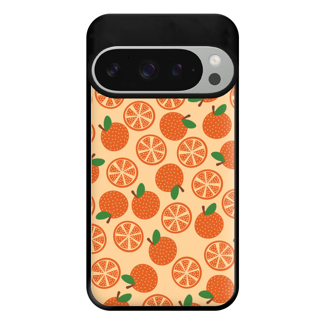 Textured Oranges Pattern Phone Case for Google Pixel 9 Pro XL