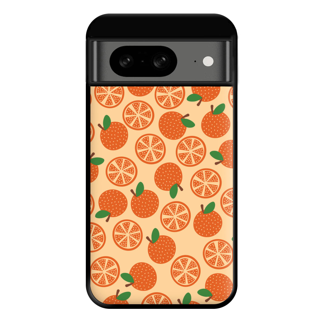 Textured Oranges Pattern Phone Case for Google Pixel 8