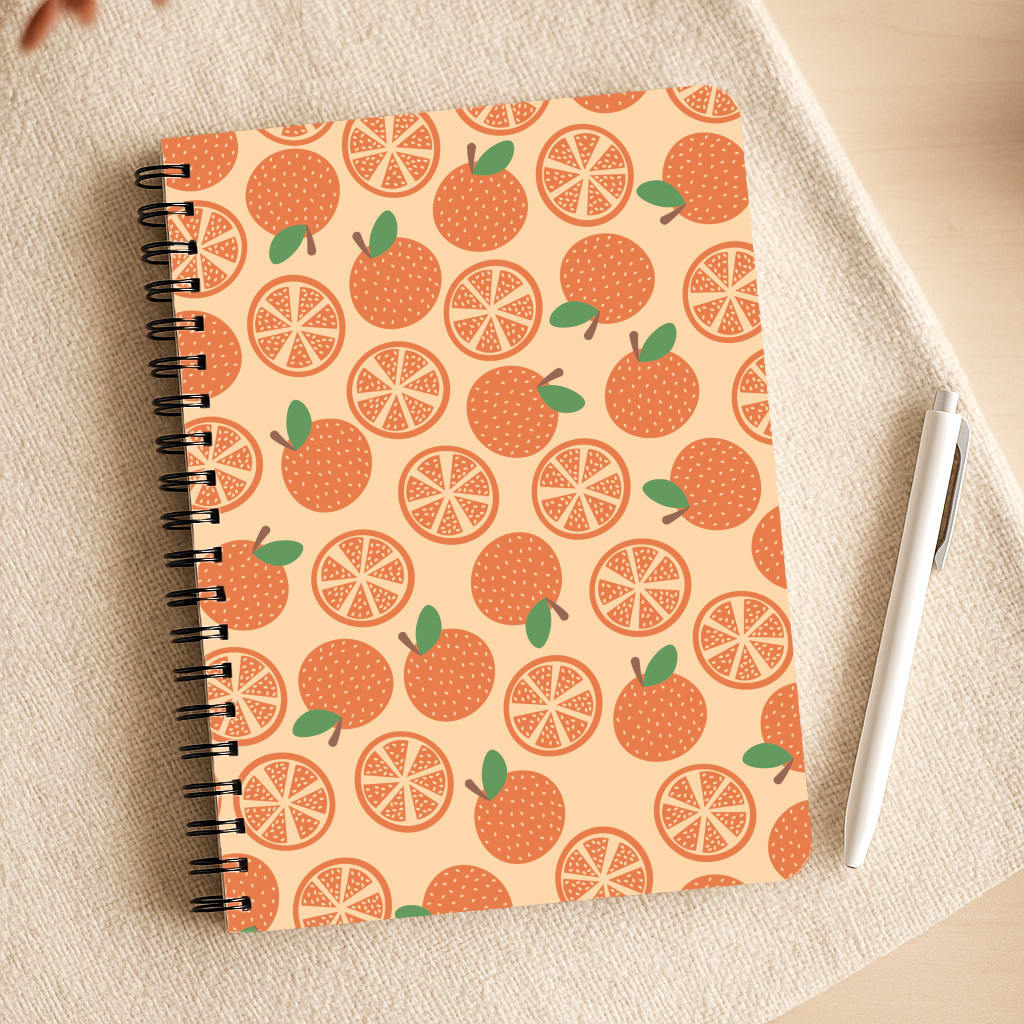 Textured Oranges Pattern Notepad