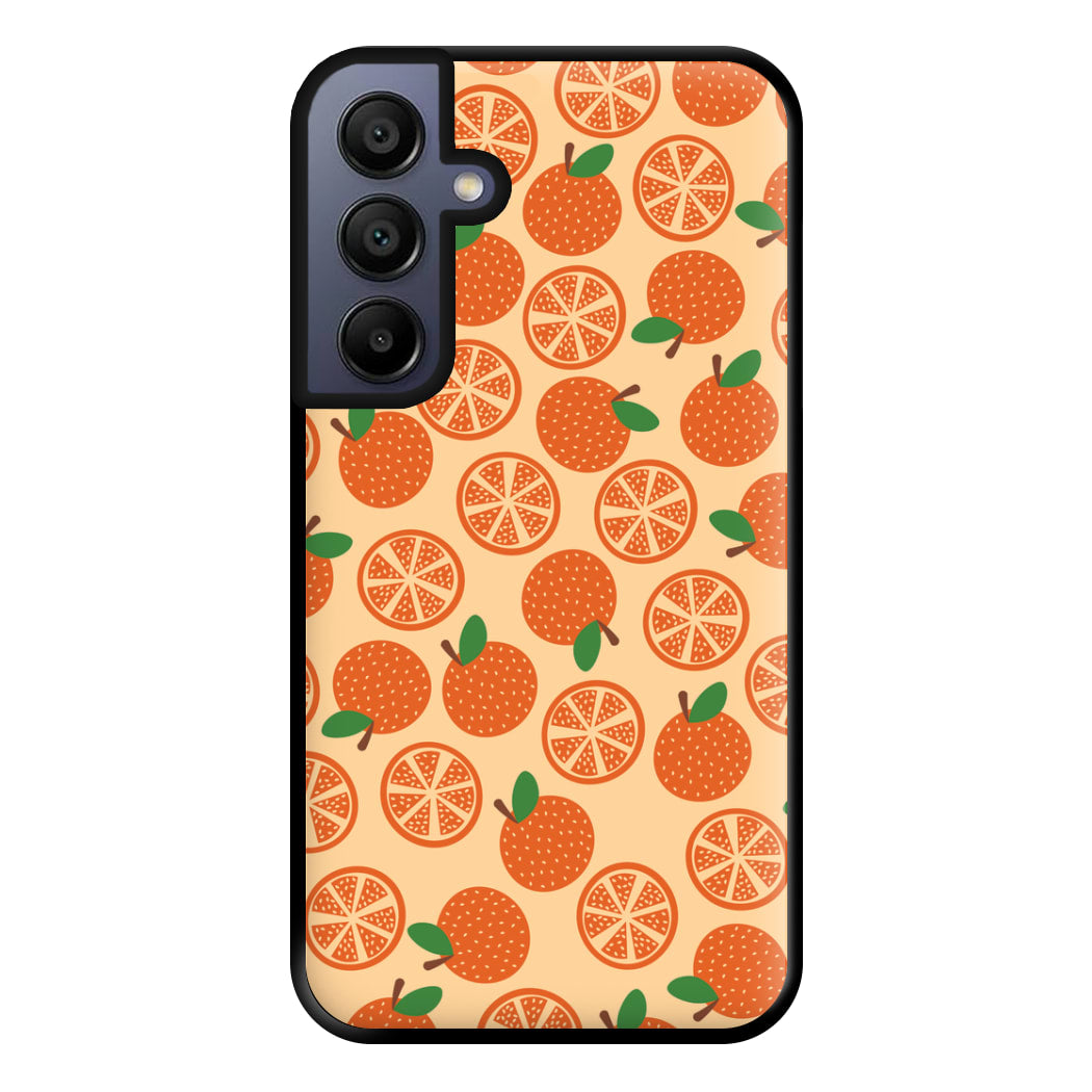 Textured Oranges Pattern Phone Case for Galaxy A16