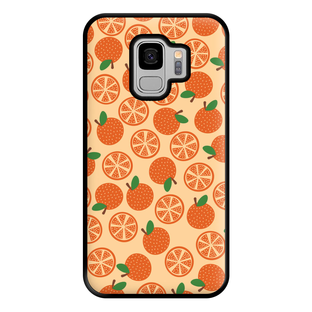 Textured Oranges Pattern Phone Case for Galaxy S9 Plus