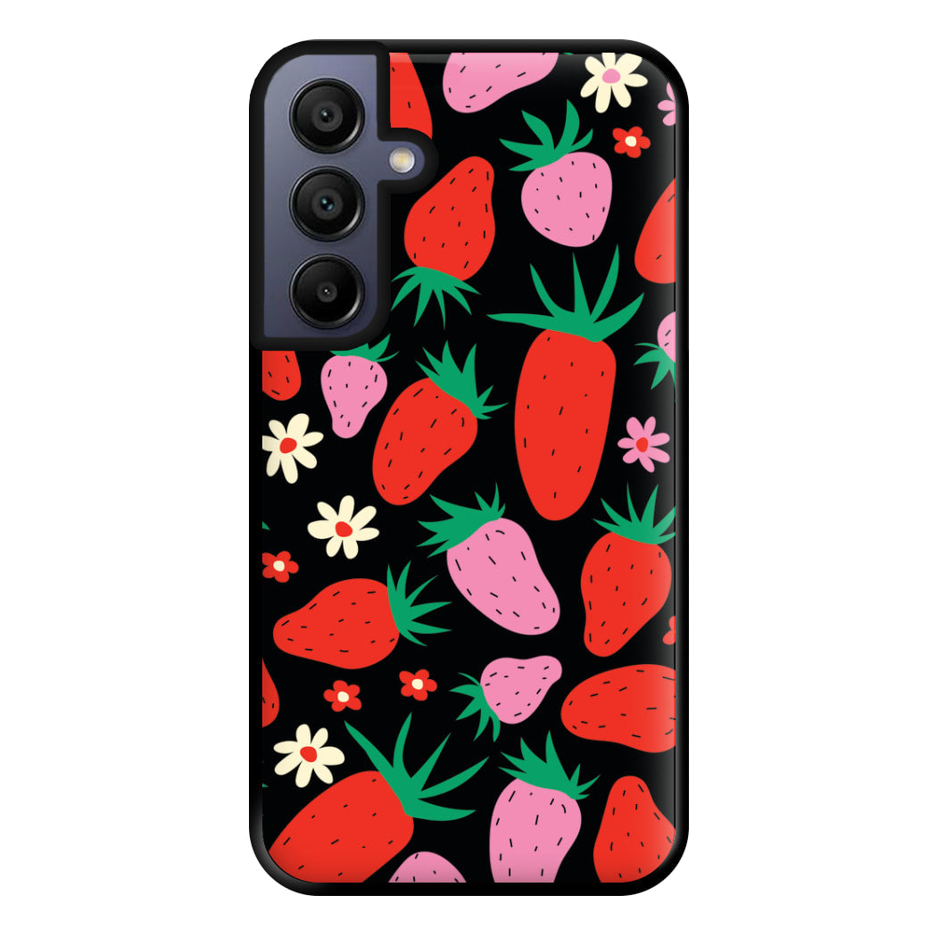 Abstract Strawberries Pattern Phone Case for Galaxy A16