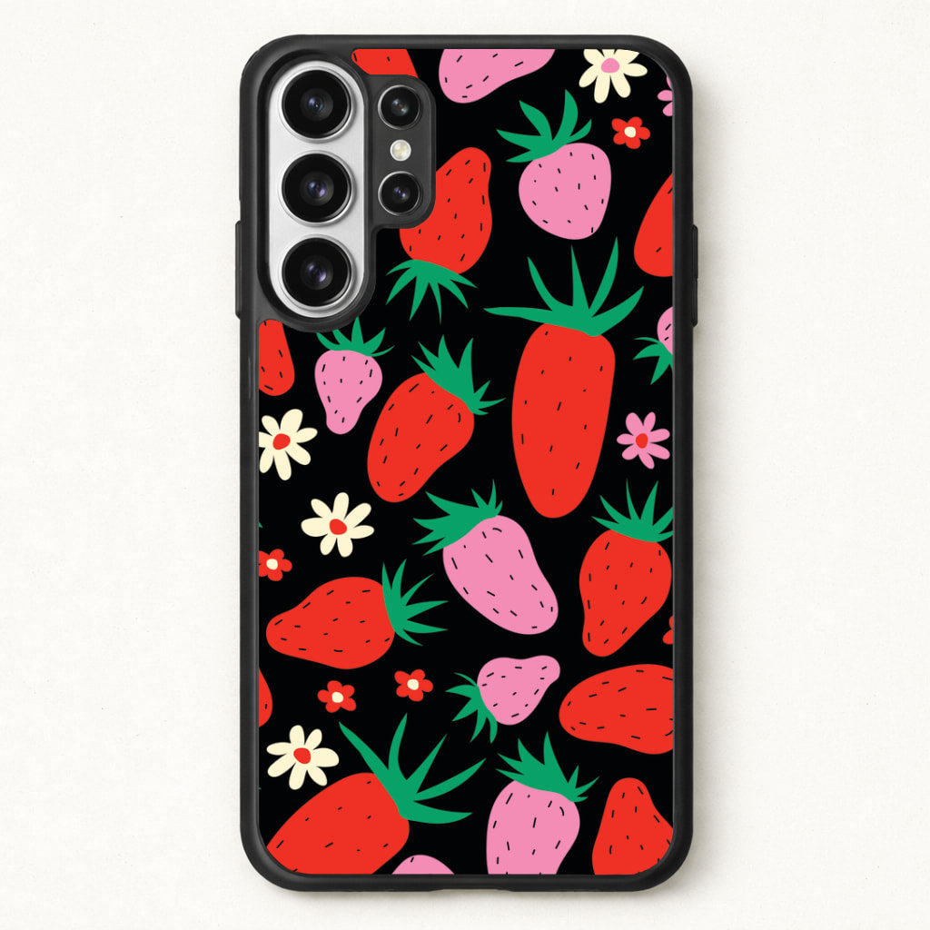 Abstract Strawberries Pattern Phone Case for Galaxy S26 Ultra