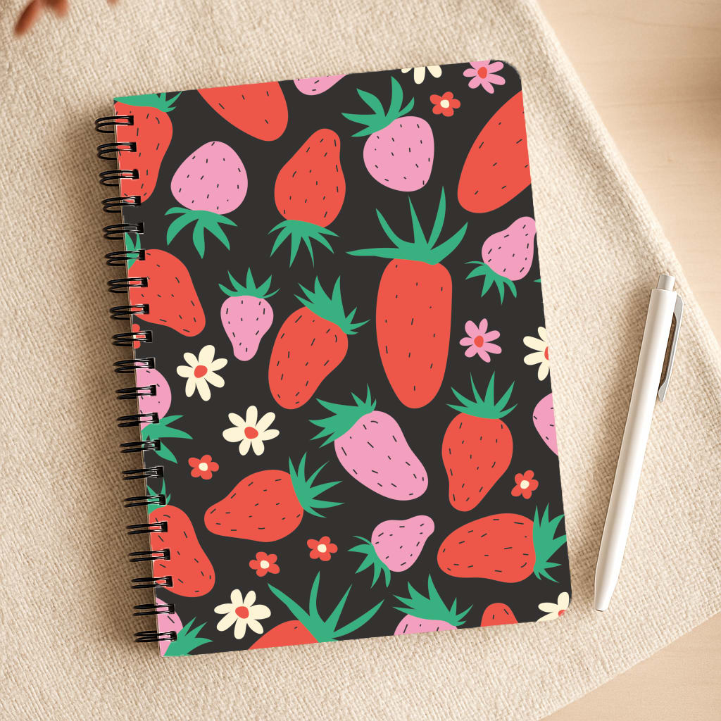 Abstract Strawberries Pattern Notepad