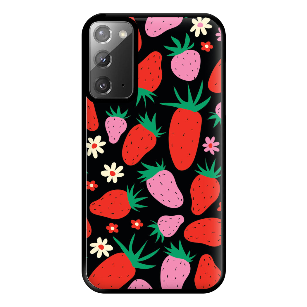 Abstract Strawberries Pattern Phone Case for Galaxy Note 20 Ultra