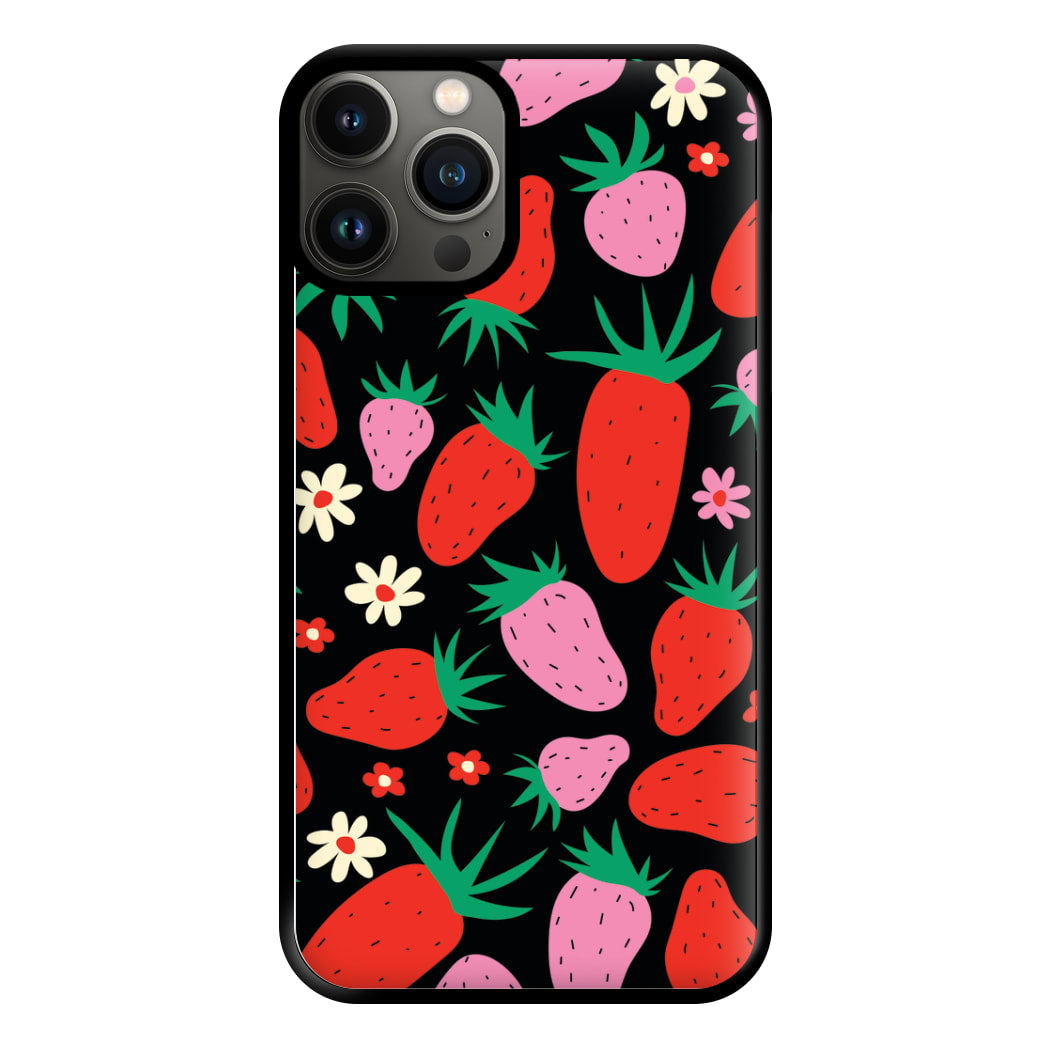 Abstract Strawberries Pattern Phone Case for iPhone 11 Pro Max