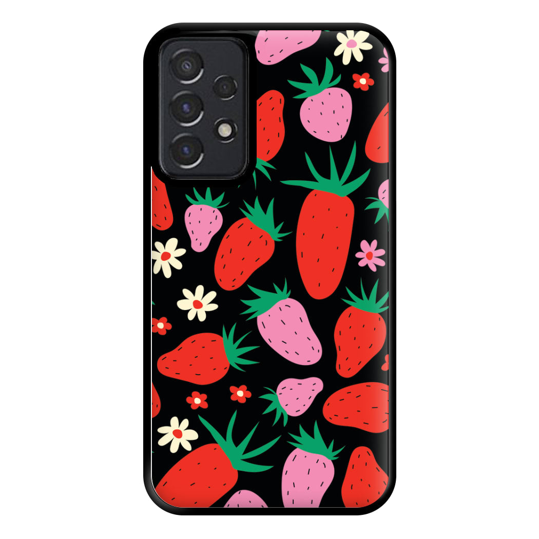Abstract Strawberries Pattern Phone Case for Galaxy A52 / A52s