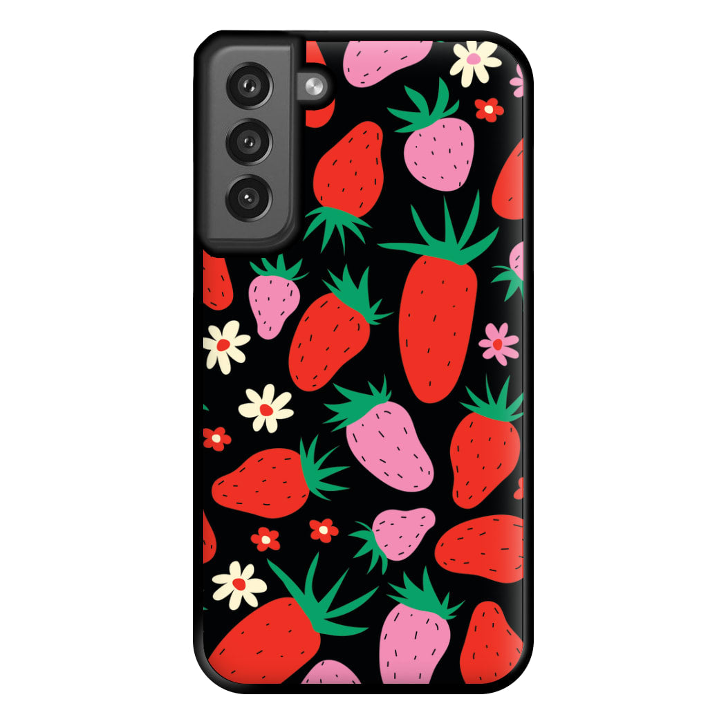 Abstract Strawberries Pattern Phone Case for Galaxy S21FE